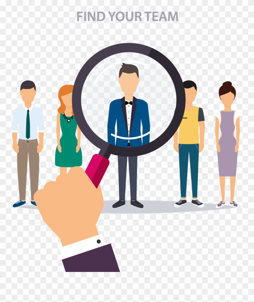 Recruiter Resource Management Businessperson - Search People Vector Clipart