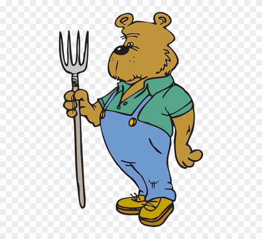 Farm Clipart Clothes - Cartoon Bear In Clothes - Png Download