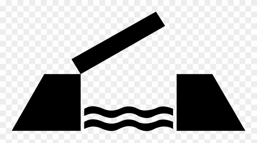 Opening Or Swing Bridge Clipart