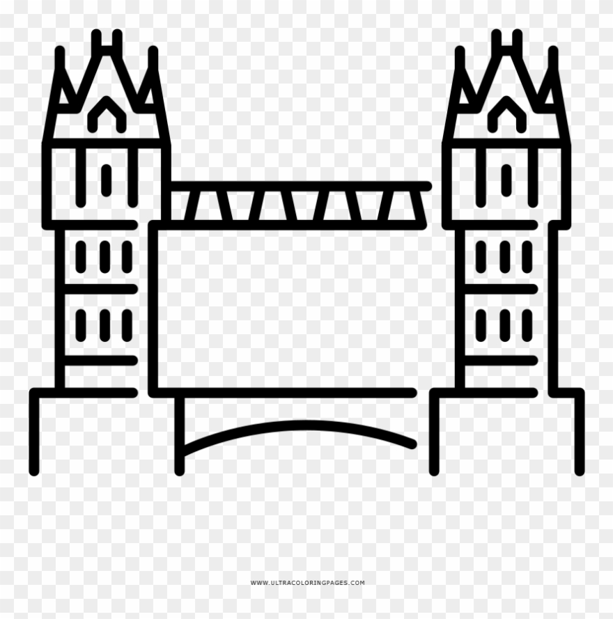Tower Bridge Para Colorir Clipart