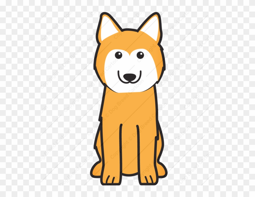 Husky Clipart Husky Dog - Border Terrier Cartoon Head - Png Download