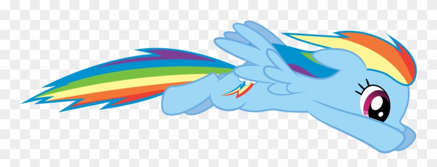 Mlp Stuff - Mlp Rainbow Dash Flying Fast Clipart
