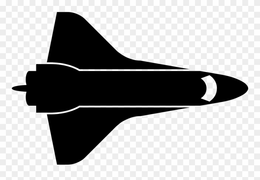 Spaceship Svg Silhouette - Space Shuttle Icon Png Clipart