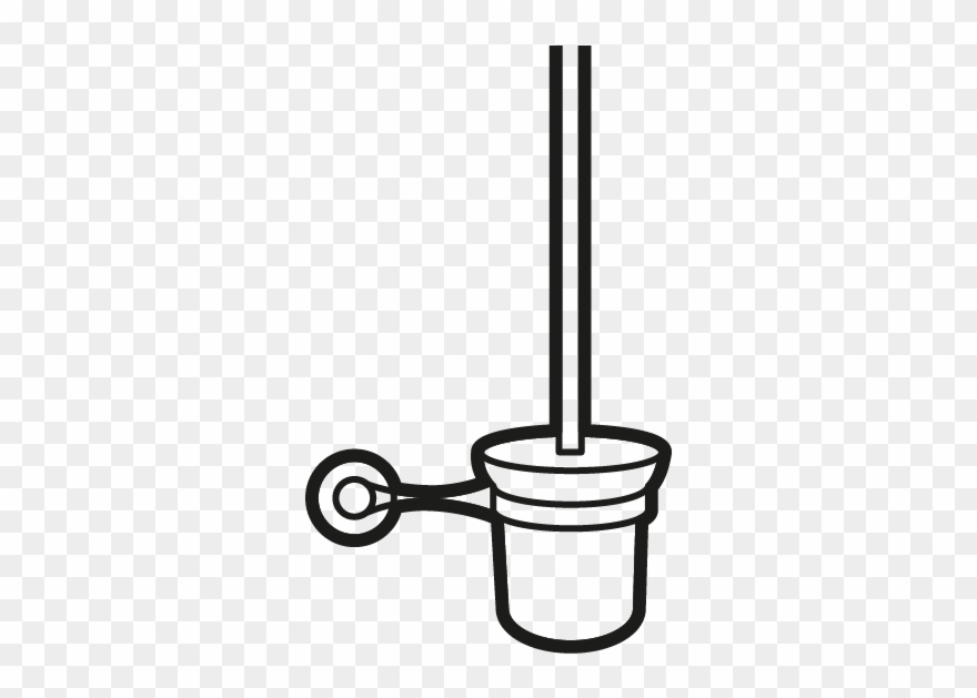 Toilet Brushes - Line Art Clipart