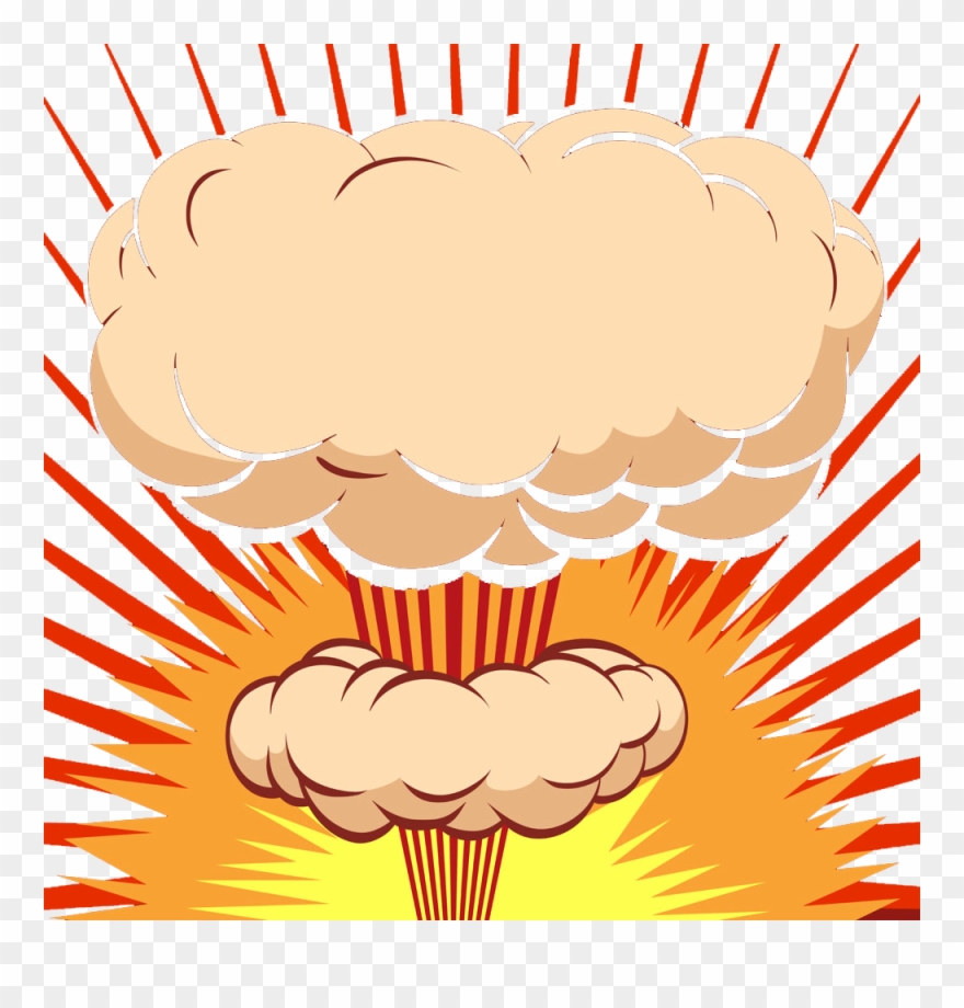 Clipart Clouds Explosion - Explosion Dibujo Animado - Png Download