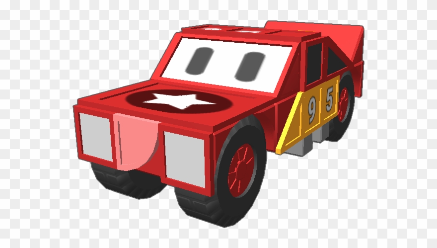 Lightning Mcqueen Meets Blocksworld - Model Car Clipart