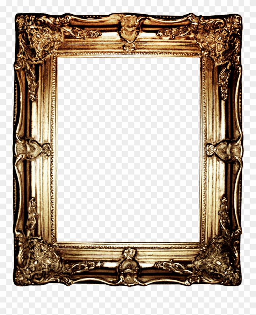Clip Library Download Antique Frame Clipart - Gold Portrait Frame Png Transparent Png