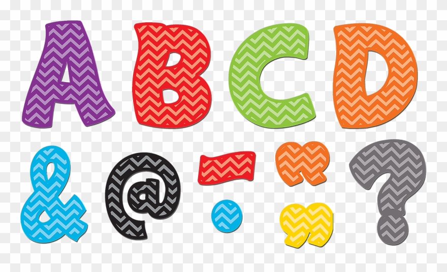 Chevron Funtastic Font 3 Magnetic Letters Tcr77213 - Chevron Letters Clipart