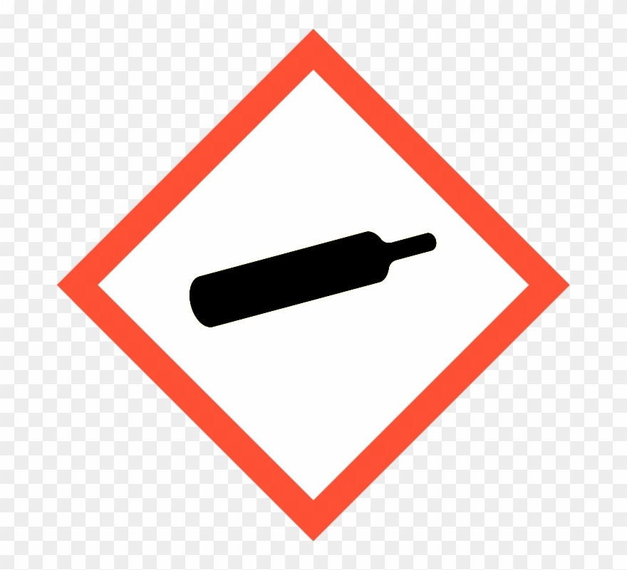 Gas Bottle, Gas Bottle - Ghs Compressed Gas Symbol Clipart