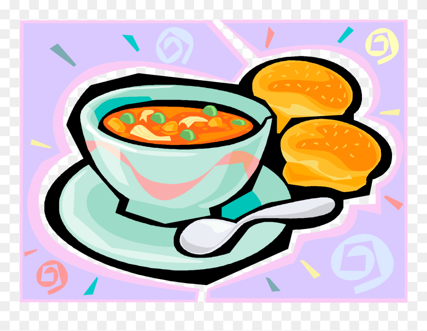 Soup Clipart Vegetable Soup - Chili And Cornbread Clipart - Png Download