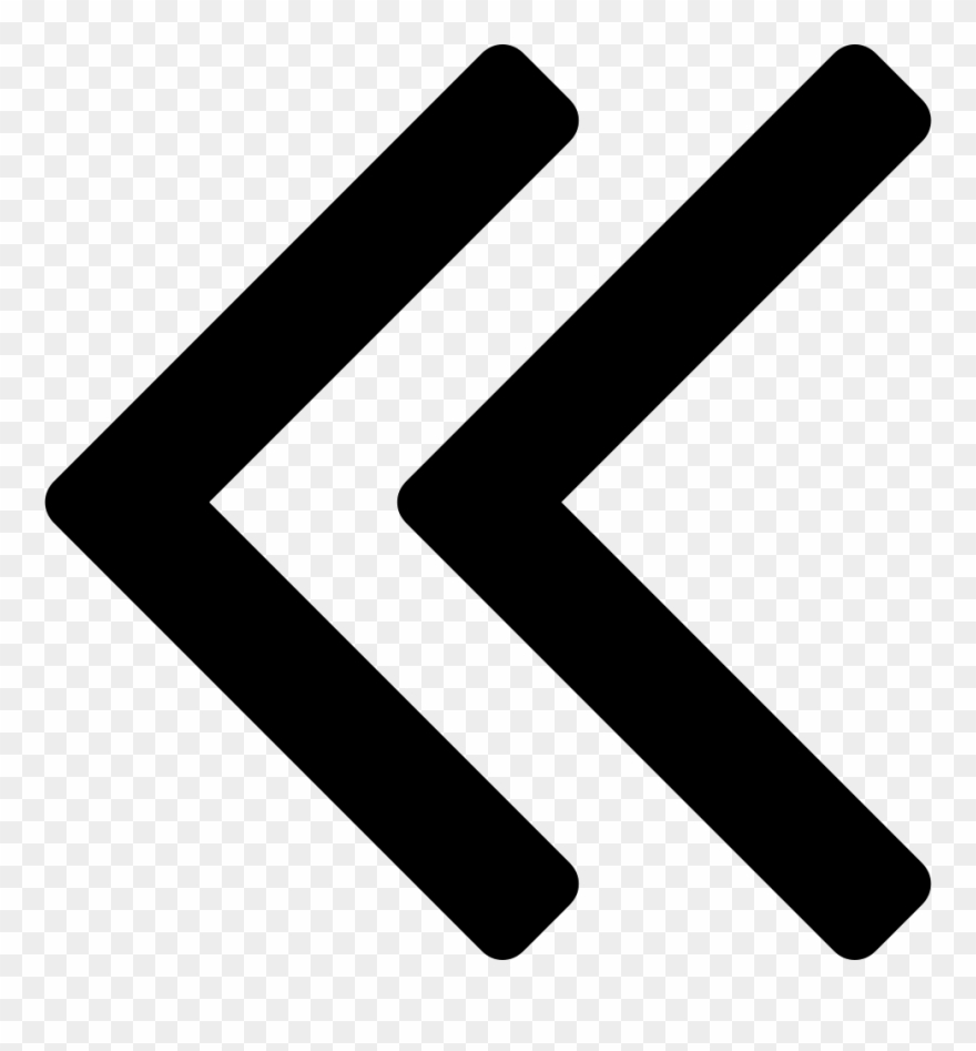 Double Left Chevron Svg Png Icon Free Download - Left Arrow Transparent Clipart