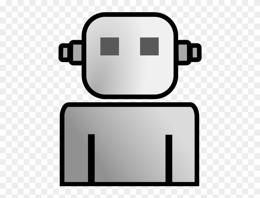 Robots And Robes - Black And White Robot Clip Art - Png Download