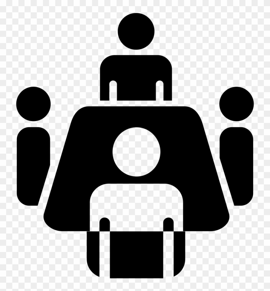 Sagome Di Quattro Persone Sedute Al Tavolto - Board Of Directors Icon Clipart