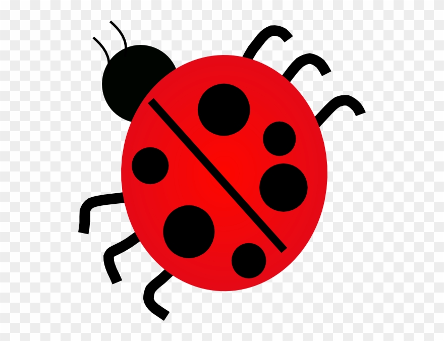 Lady Bug Clip Art At Clker - Red Lady Bug Cartoon - Png Download