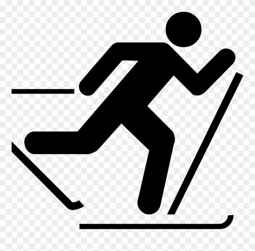 Cross-country Skiing Trail Ski Touring Clip Art - Cross-country Skiing - Png Download