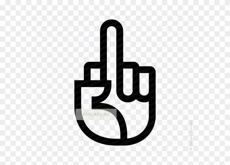 Image Royalty Free Download Middle Icon Of Hand With - Middle Finger Vector Clipart