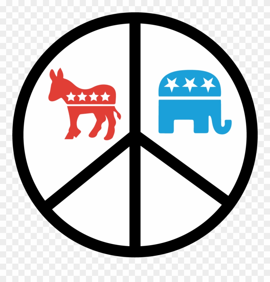 Be Political, But Don't Be Partisan - Hippi Symbol Vektor Clipart