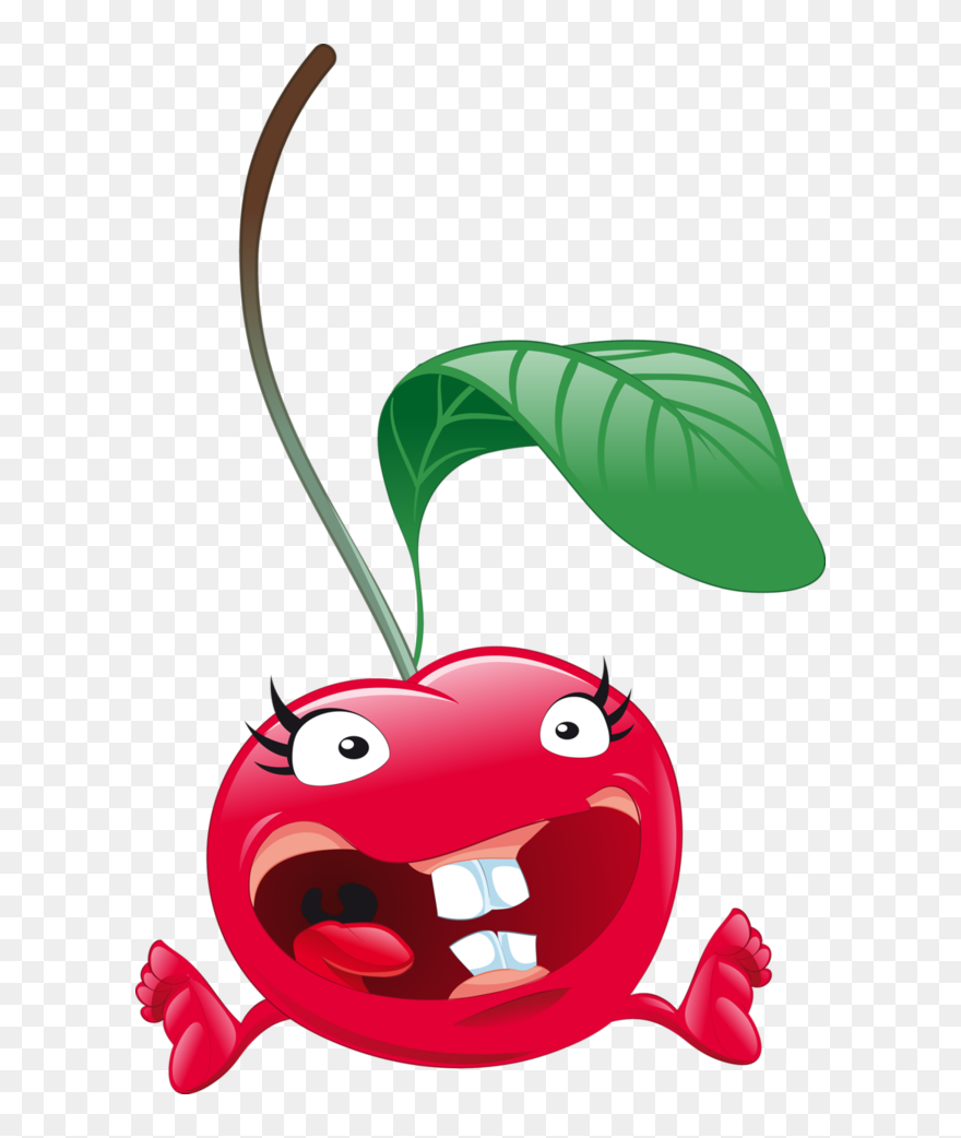 Kirsche Fruta Divertida, Gifs Divertidos, Cheff, Frutas - Cherry Emoticon Clipart