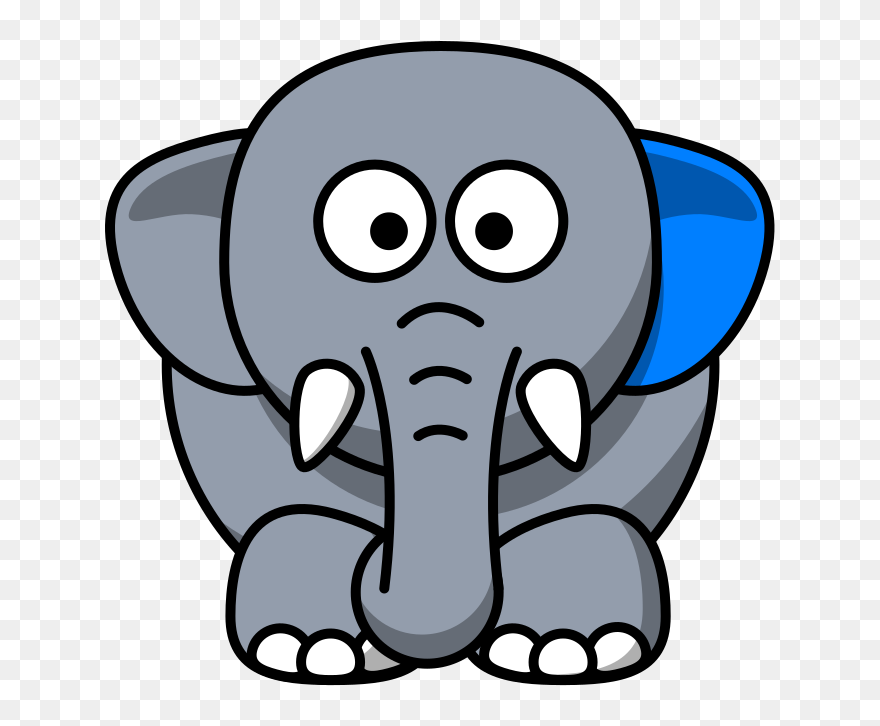 Clipart Elephant Sad - Cartoon Elephant Sad - Png Download