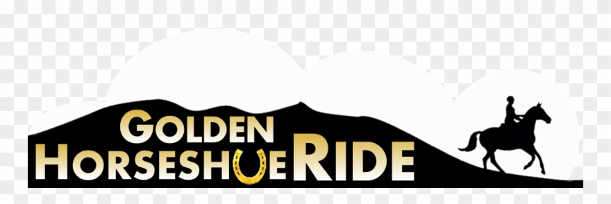 Golden Horseshoe Ride - Decal Horse Riding Car Window Jet Ski (20 X 17,5 In. Clipart