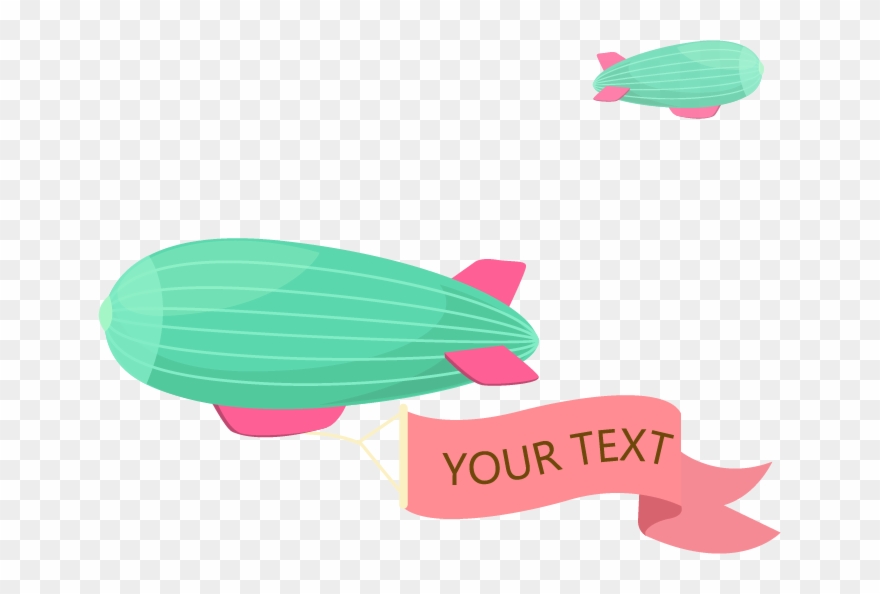 Airship Balloon Cartoon Curtain Transprent - Cartoon Clipart