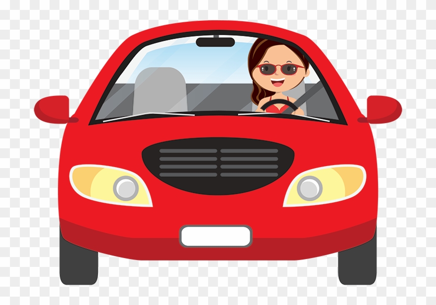 Intro2 - Woman Illustration Driving Clipart