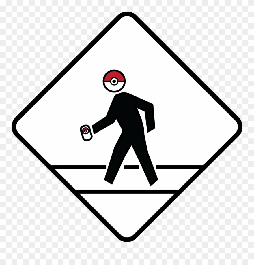 Made This For All The Pokemon Go Players Out There - Pedestrian Crossing Sign Clipart