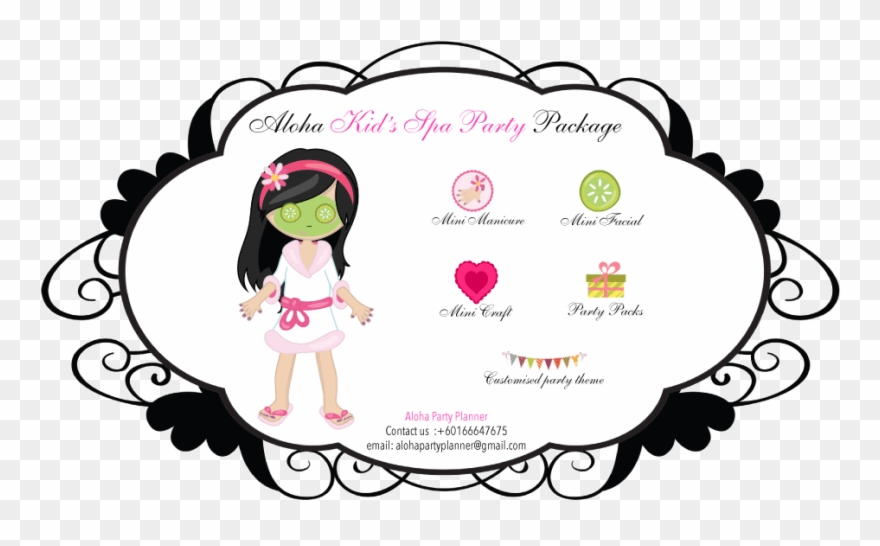 Aloha Kid's Spa Party Package - Kids Spa Party Packages Clipart