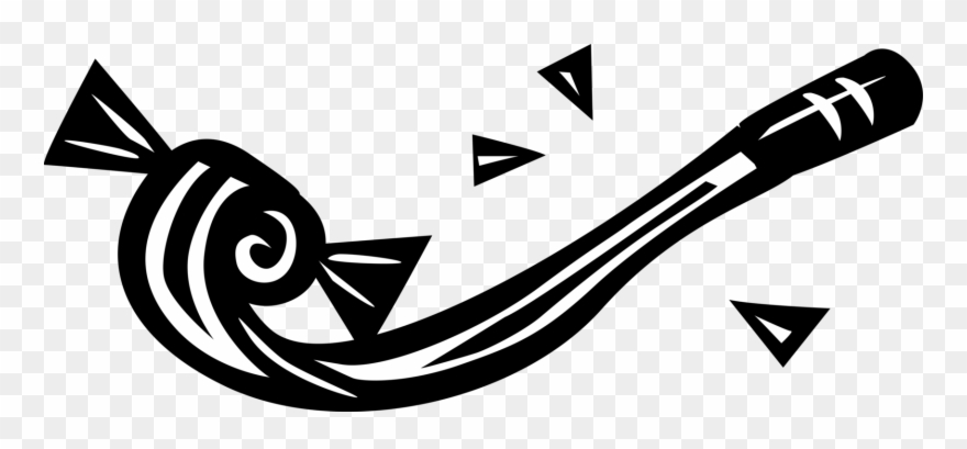 Vector Illustration Of Party Favor Noisemaker Helps - Vector Graphics Clipart