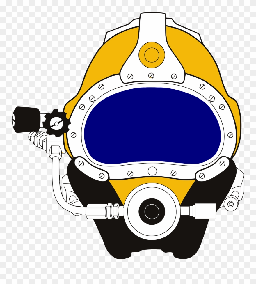Commercial Diver Helmet Navy Logo - Commercial Diving Helmet Vector Clipart