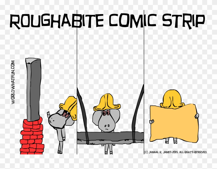 Roughabite Comic Strip Created By Cartoonist Jamaal - Road Trip 5'x7'area Rug Clipart