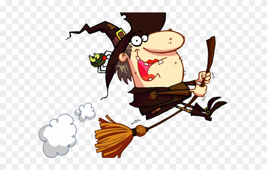 Drunk Witch Cliparts - Witch Clipart Cartoon - Png Download