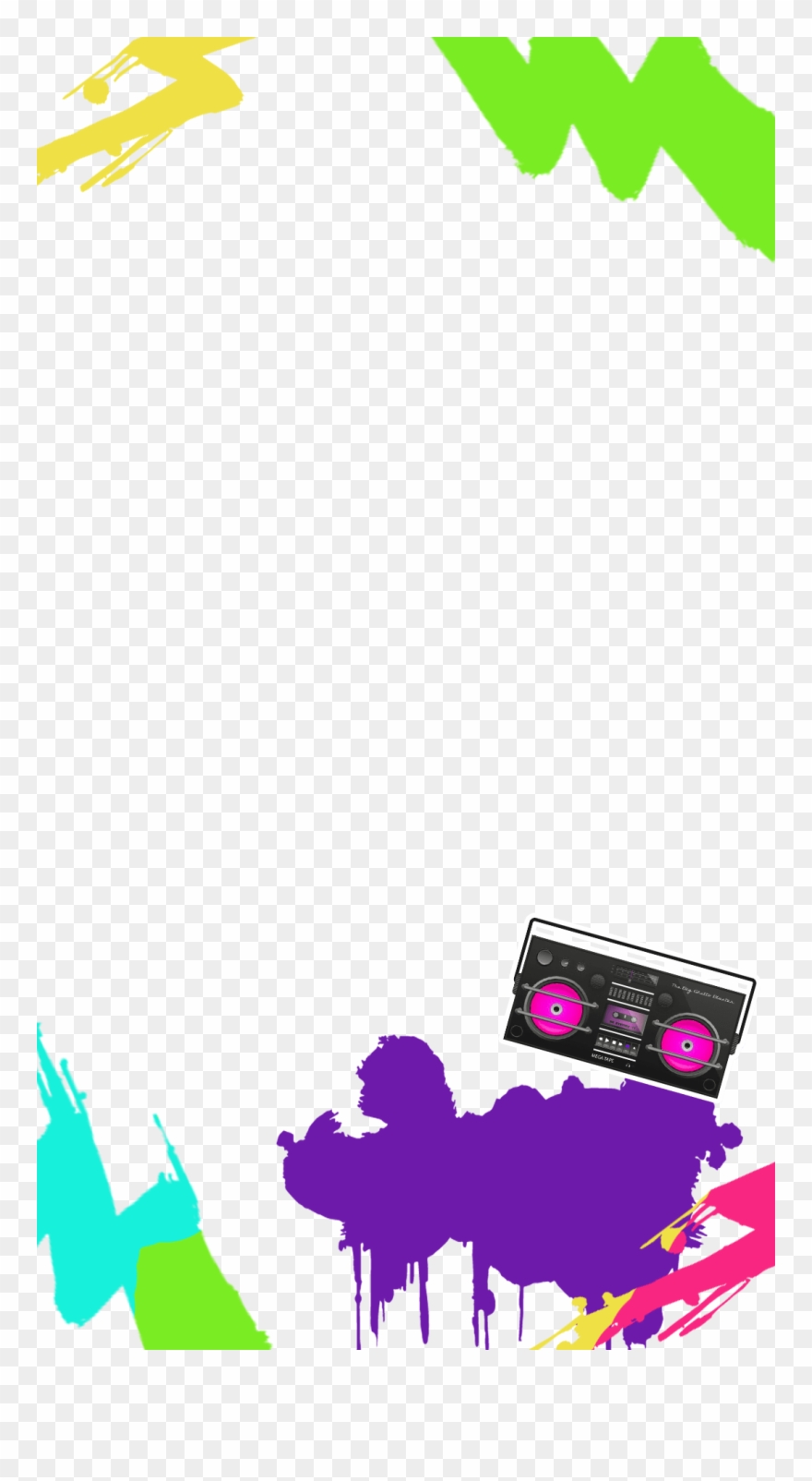 90s - 90s Party Snapchat Filter Clipart