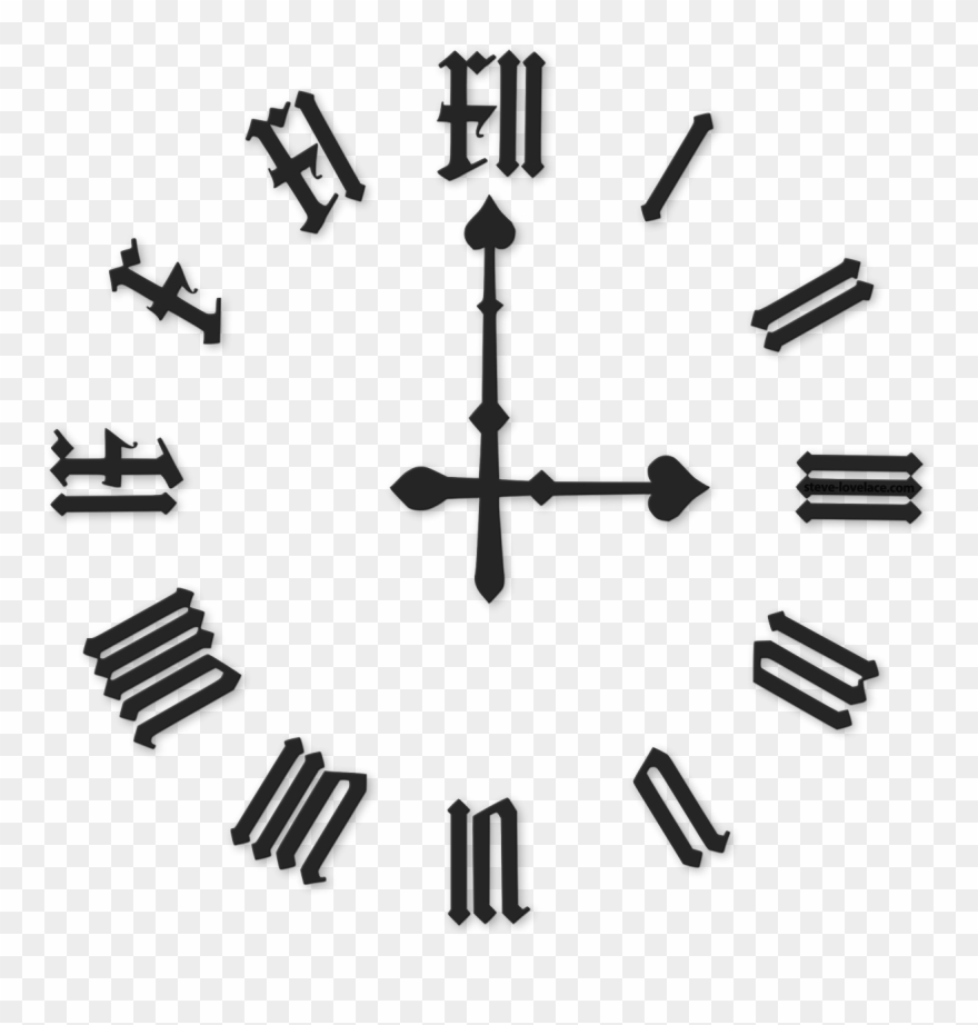 Drawn Clock Roman Numberal - Cooke And Kelvey Watches Clipart