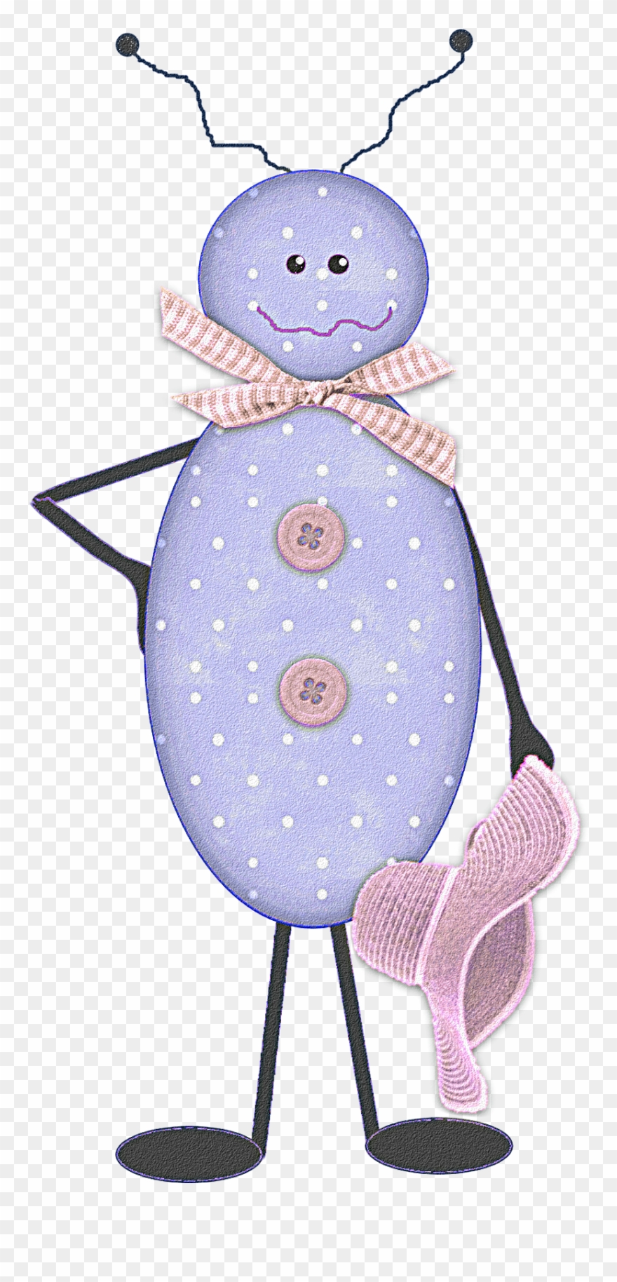 Lady Blue Bug - Clip Art - Png Download