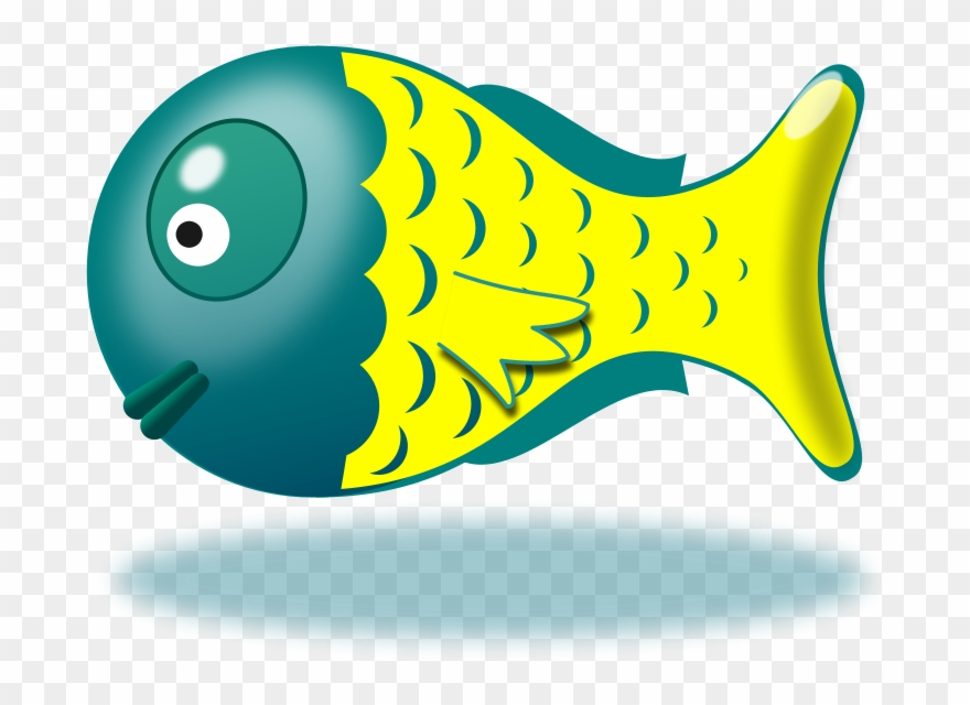 Free Babyfish - Cartoon Fish Shower Curtain Clipart
