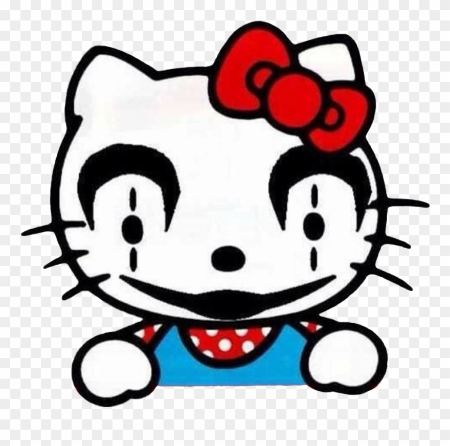 Hk Hellokitty Clownkitty Ddlg Goth Clown Jiggalo - Hello Kitty Cute Png Clipart