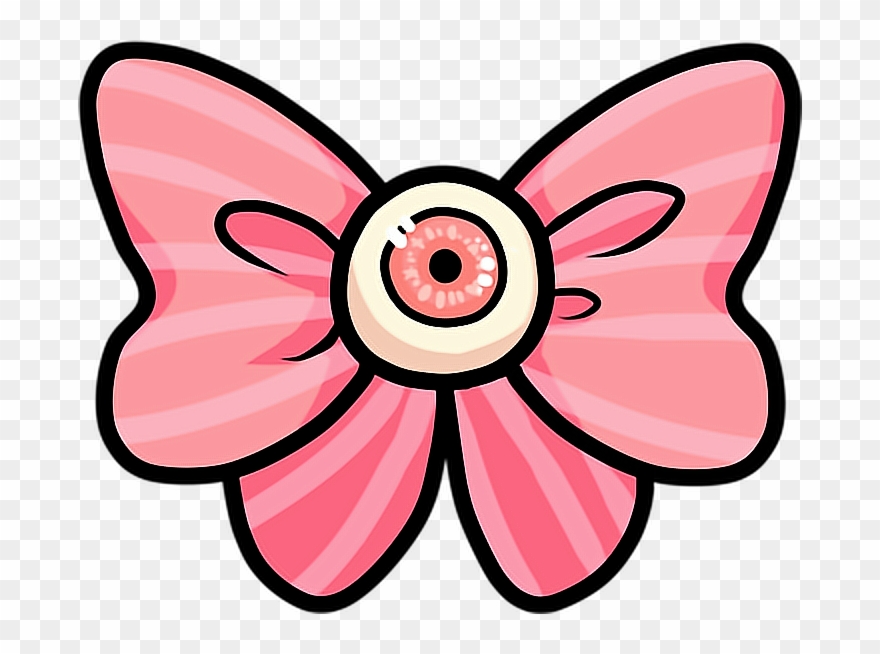 Pink Bow Pastel Goth Freetoedit - Pastel Goth Eyeball Bow Clipart