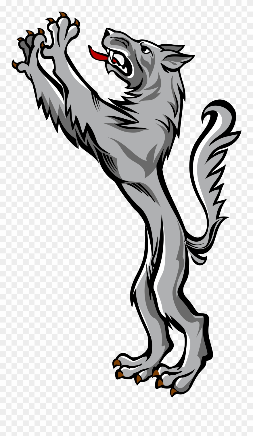 Wolf - Wolves In Family Crests Clipart