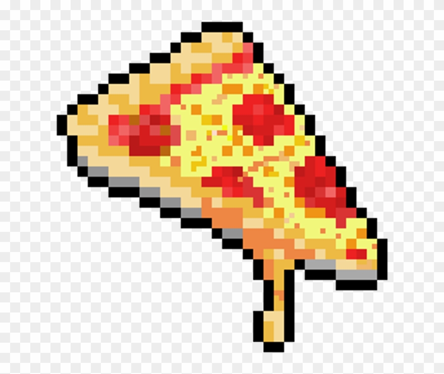 Tumblr Edge Edgy Pizza Goth Pastelgoth Emo Scene Aesthe - Pixel Art Pizza Transparent Clipart