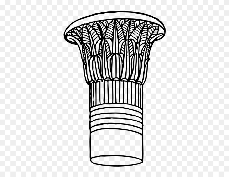 Gothic Vector Pillar - Column And Capitals Papyrus Clipart