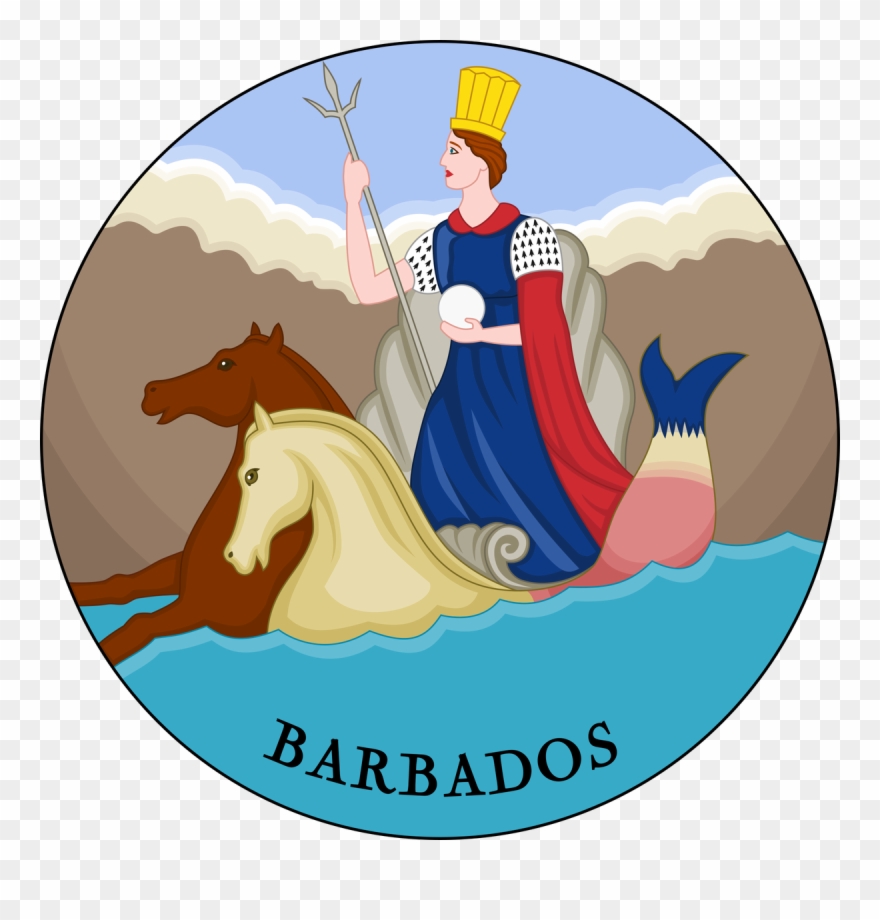 Chariot Drawn By Seahorses While Holding A Trident - Peace Sign Clipart