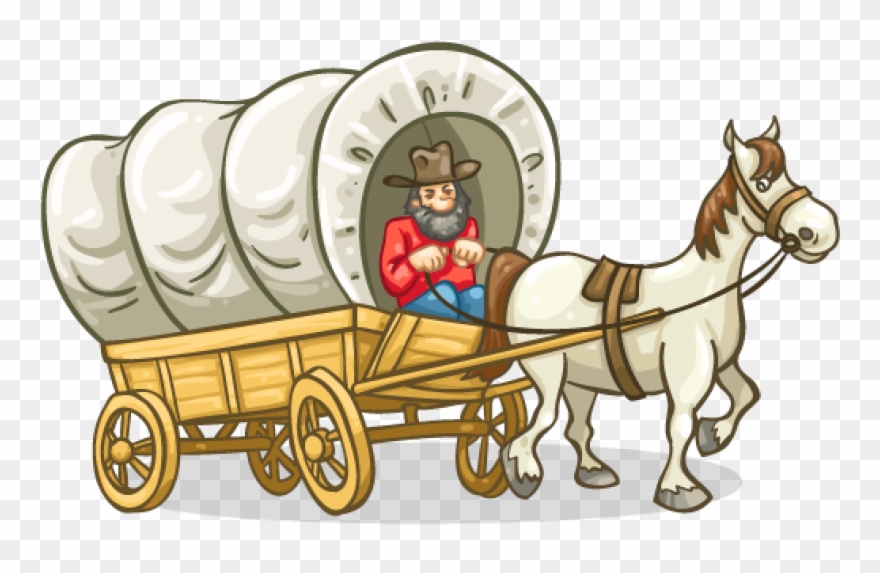 Foraging At Fort Griffin - Wagon Clipart