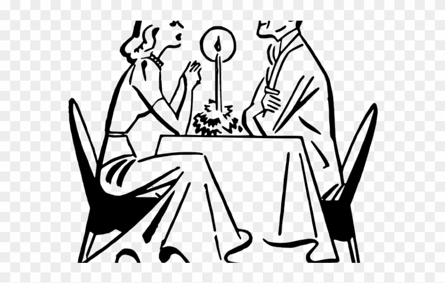 Date Clipart Drawing - Dating Clip Art Png Transparent Png