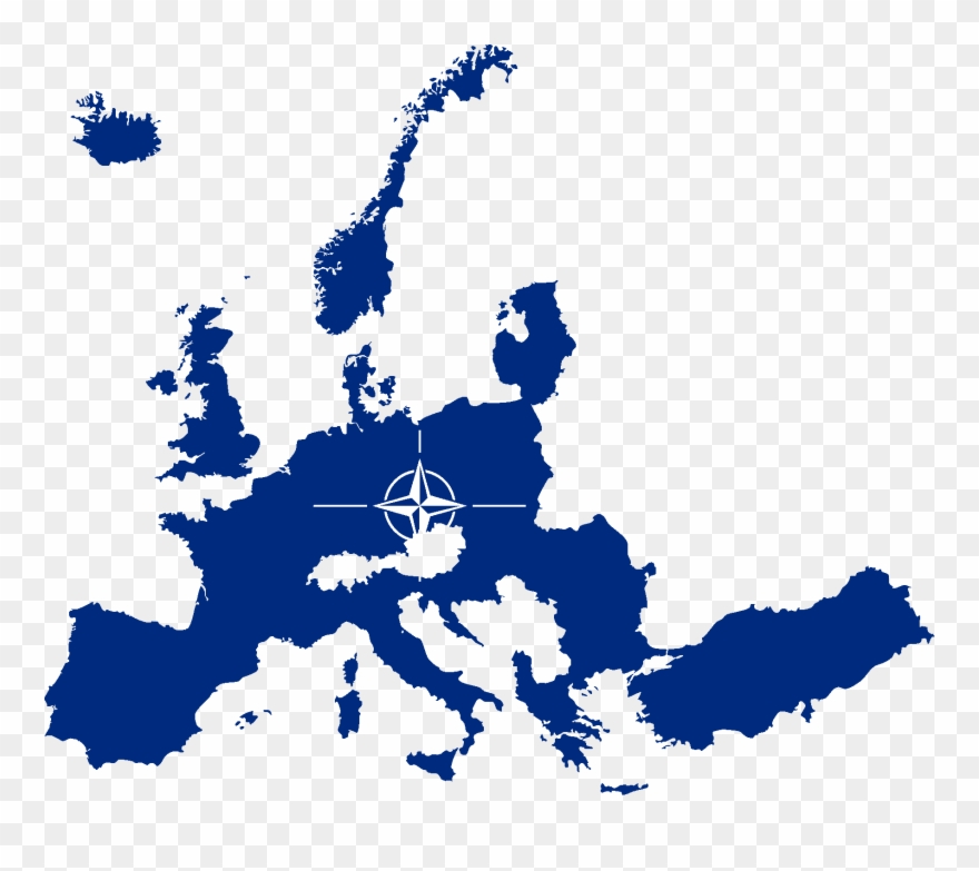 Flag Map Of Nato Countries - Montenegro Nato Map Flag Clipart