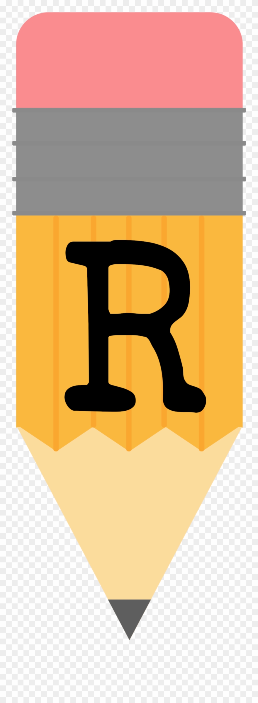 Pencil Alphabet Banner R - Inkadinkado Upper Case Typewriter Alphabet Wood Mounted Clipart