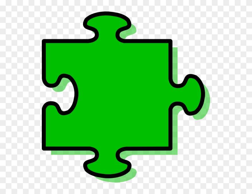 Green Puzzle Piece - Jigsaw Piece Clipart