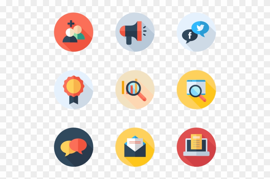 Navigation Premium Icons Svg - Digital Marketing Round Icons Clipart