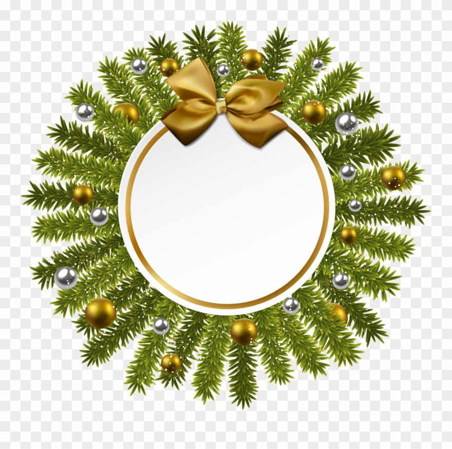 And Gold Christmas Decoration Png Image Gallery - Cadre Noel Png Background Clipart