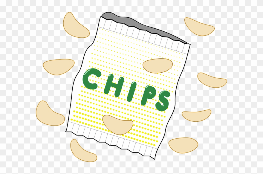 One Day He Ate Mashed Potato All Day Long - Kawaii Bag Of Chips Clipart